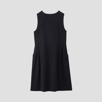 WOOL COTTON PLAINWEAVE DRESS