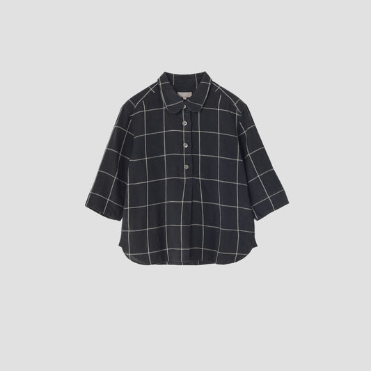 OVERSIZE CHECK LINEN SHIRT