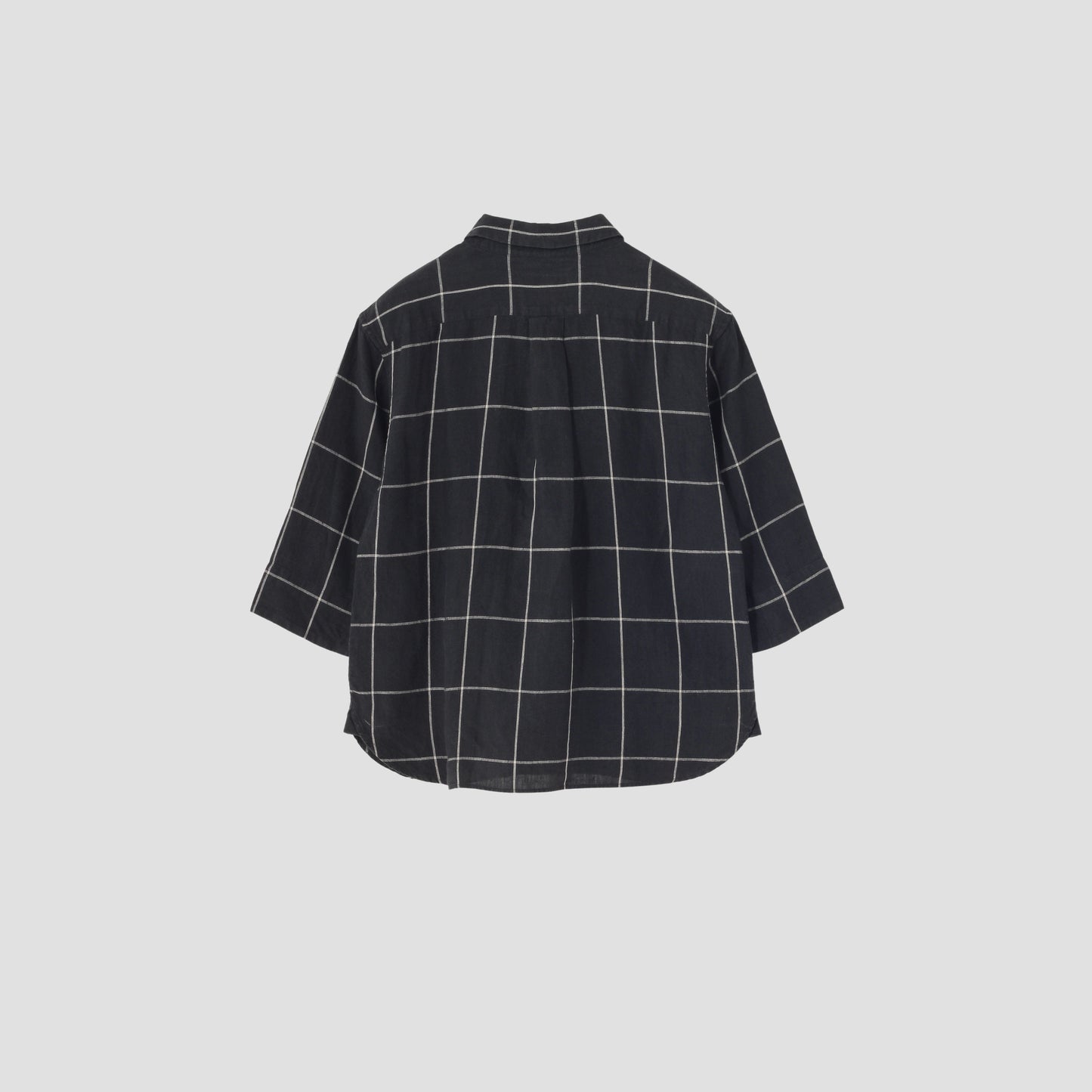 OVERSIZE CHECK LINEN SHIRT