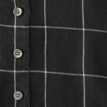 OVERSIZE CHECK LINEN SHIRT