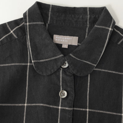 OVERSIZE CHECK LINEN SHIRT
