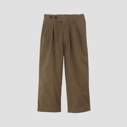 FINE COMPACT COTTON POPLIN TROUSERS
