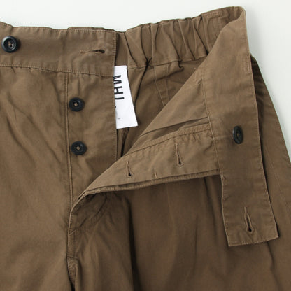 FINE COMPACT COTTON POPLIN TROUSERS