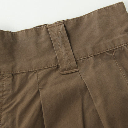 FINE COMPACT COTTON POPLIN TROUSERS