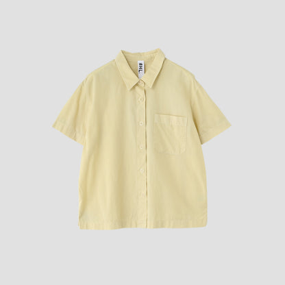 GARMENT DYE COTTON LINEN SHIRT