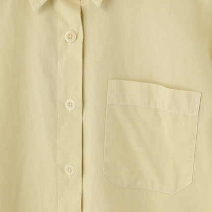 GARMENT DYE COTTON LINEN SHIRT