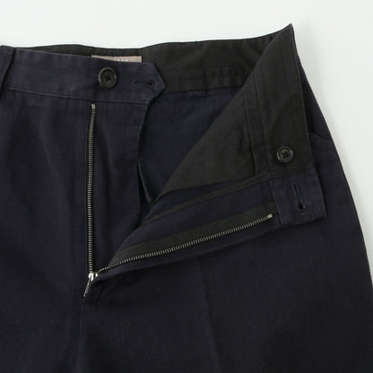 COTTON LINEN TWILL TROUSERS