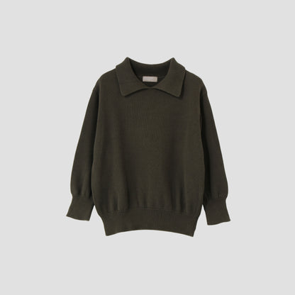 COTTON POLO JUMPER KNIT