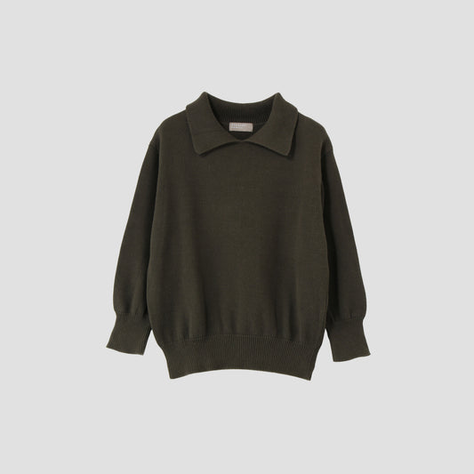 COTTON POLO JUMPER KNIT