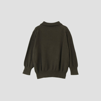 COTTON POLO JUMPER KNIT