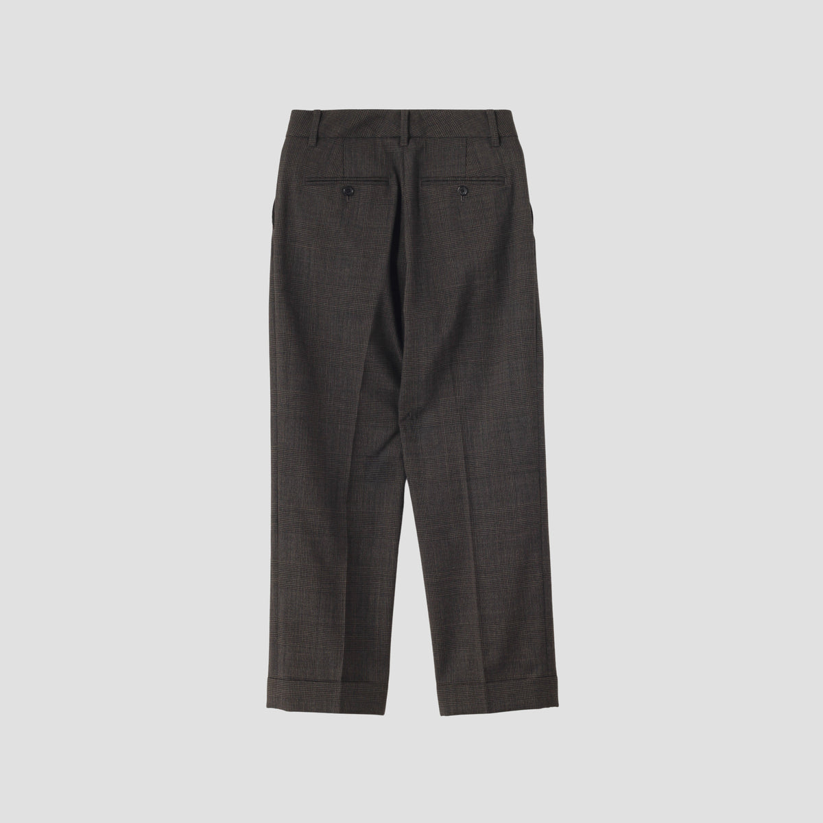 LARGE PRINCE OF WALES CHECK WOOL TROUSERS