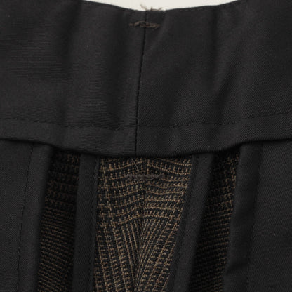 LARGE PRINCE OF WALES CHECK WOOL TROUSERS