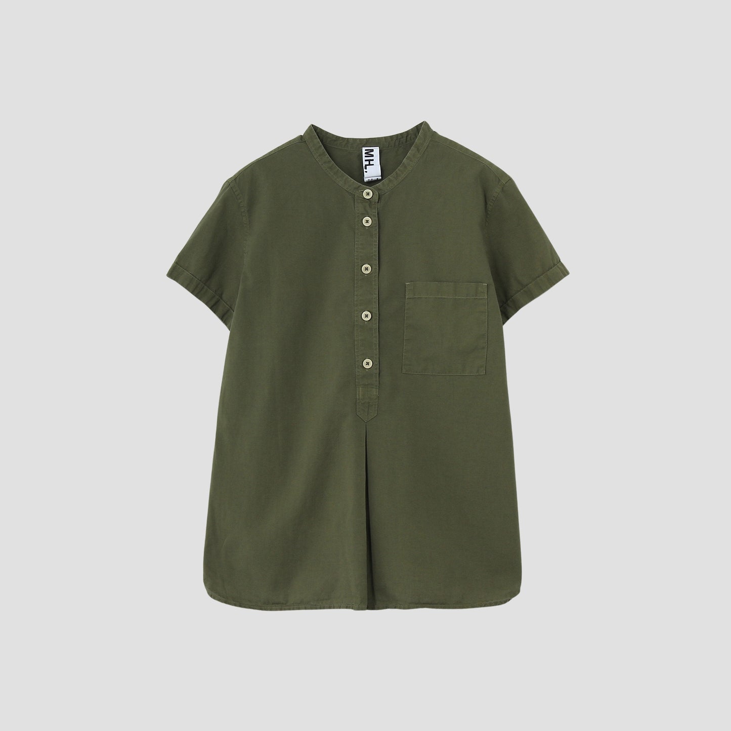 GARMENT DYE COTTON LINEN  SHIRT
