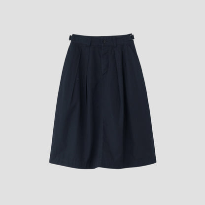 COTTON LINEN TOUGH POPLIN SKIRT