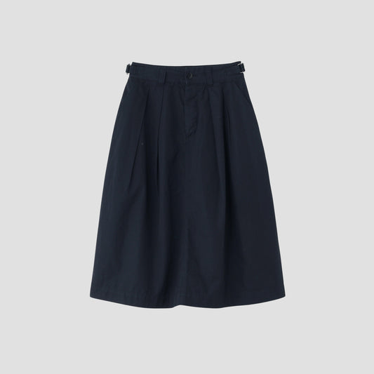 COTTON LINEN TOUGH POPLIN SKIRT