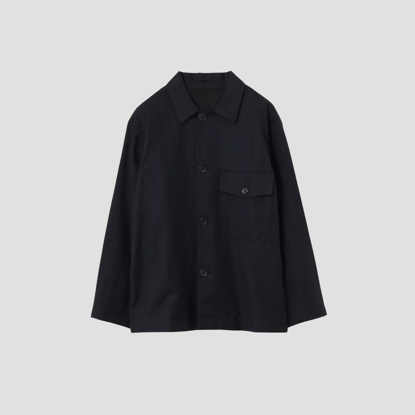 WOOL LINEN PLAINWEAVE BLOUSON
