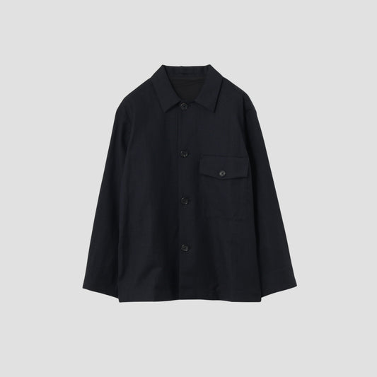 WOOL LINEN PLAINWEAVE BLOUSON