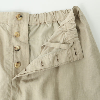 DENSE FINE LINEN POPLIN SKIRT
