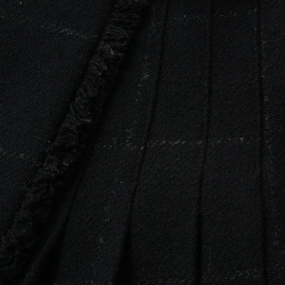 BLACK WINDOWPANE CHECK SKIRT