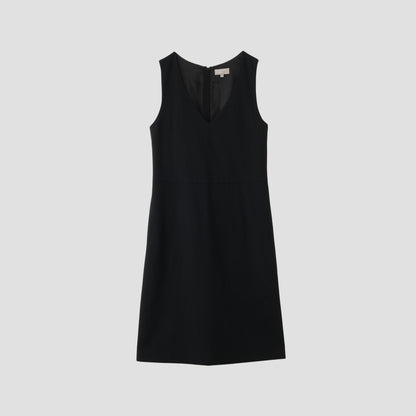MILLED WOOL TWILL DRESS