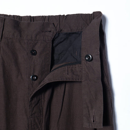 OVERDYE MELANGE COTTON LINEN TROUSERS