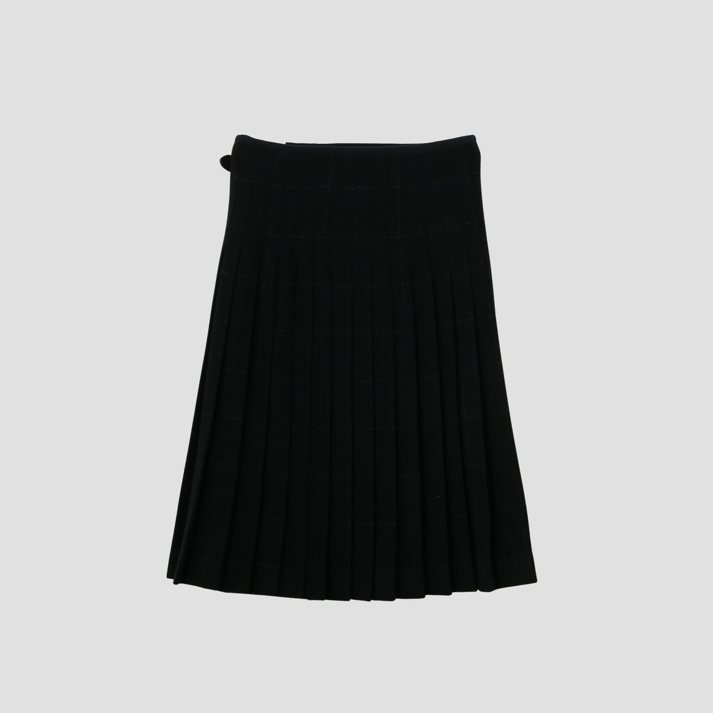 BLACK WINDOWPANE CHECK SKIRT