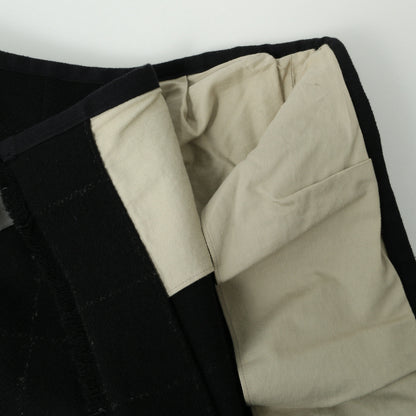 BLACK WINDOWPANE CHECK SKIRT