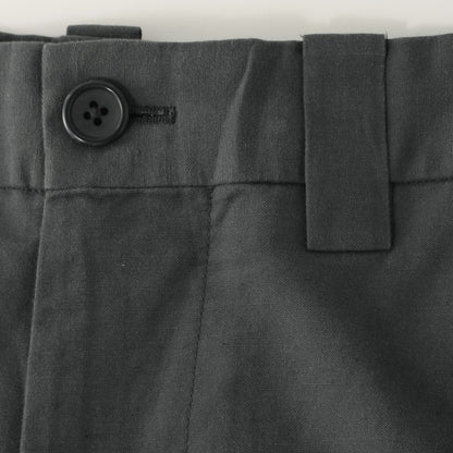 COTTON LINEN OXFORD TROUSERS
