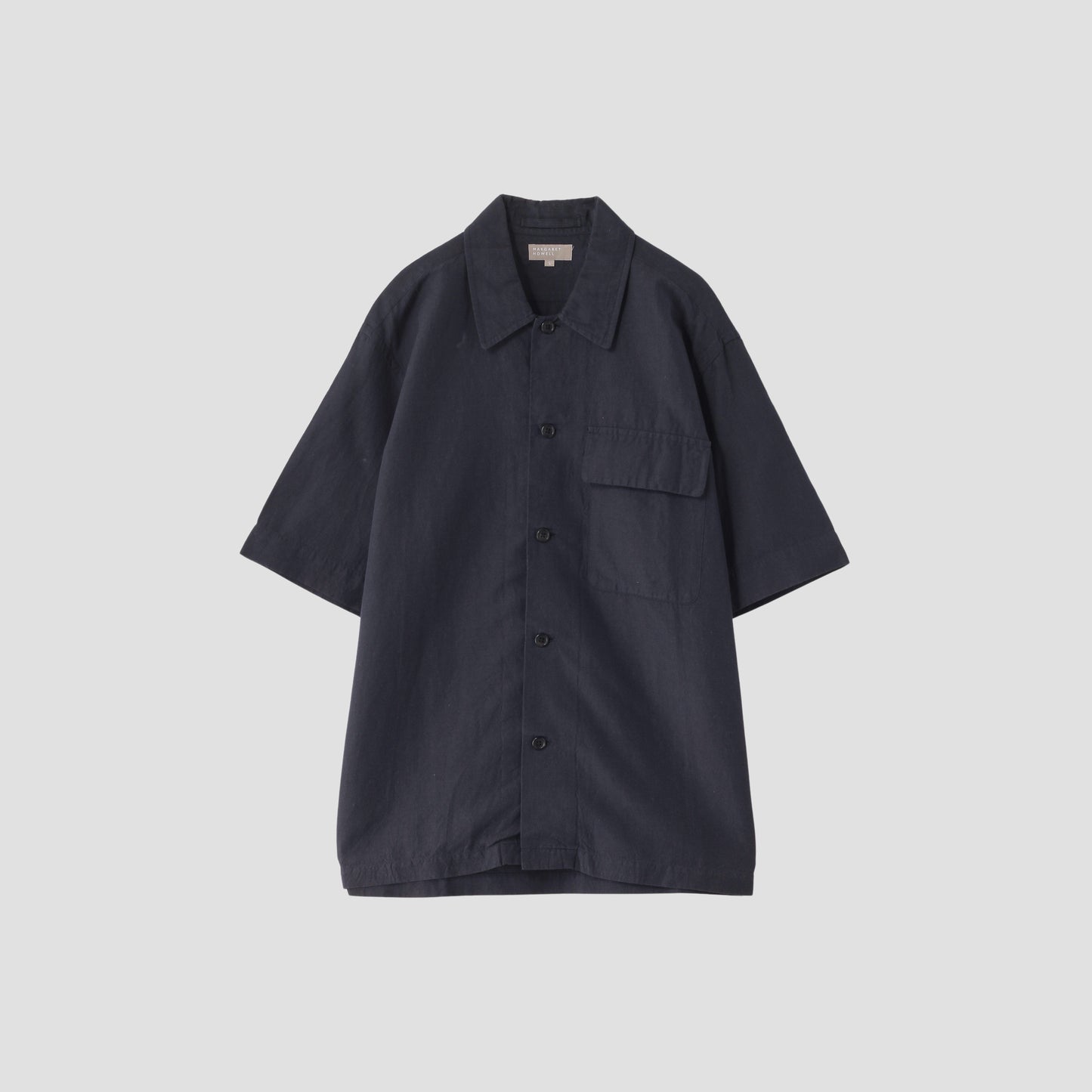 PLAIN WEAVE COTTON LINEN SHIRT