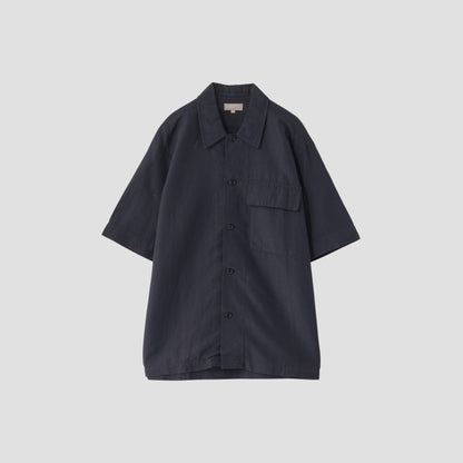 PLAIN WEAVE COTTON LINEN SHIRT