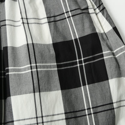 MONO CHECK SILK COTTON SKIRT