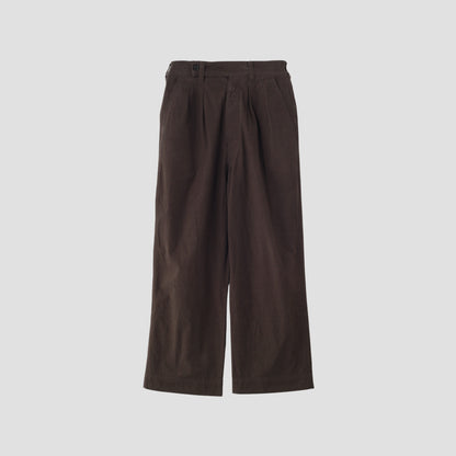OVERDYE MELANGE COTTON LINEN TROUSERS