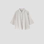 FINE STRIPE COTTON SILK SHIRT
