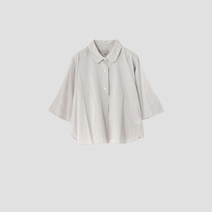 FINE STRIPE COTTON SILK SHIRT