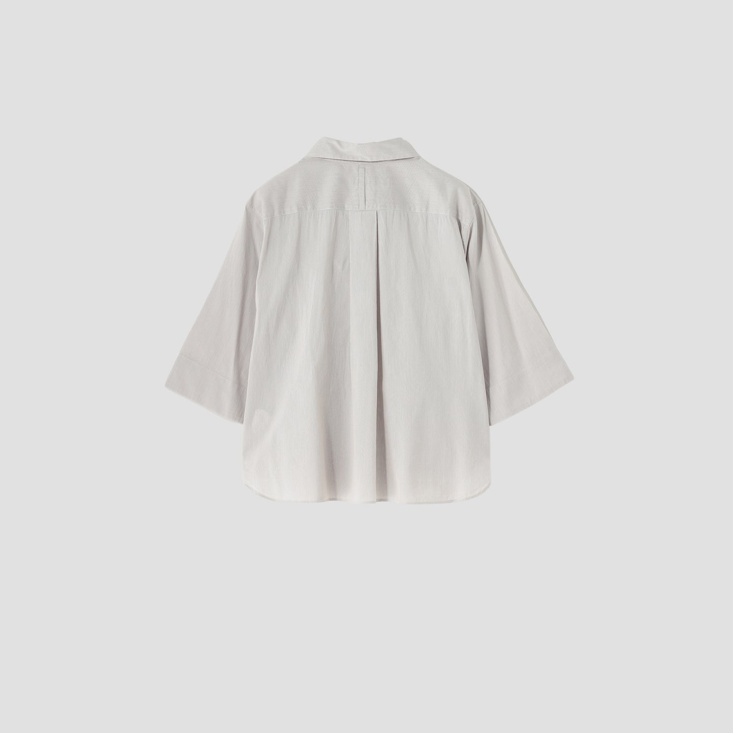 FINE STRIPE COTTON SILK SHIRT