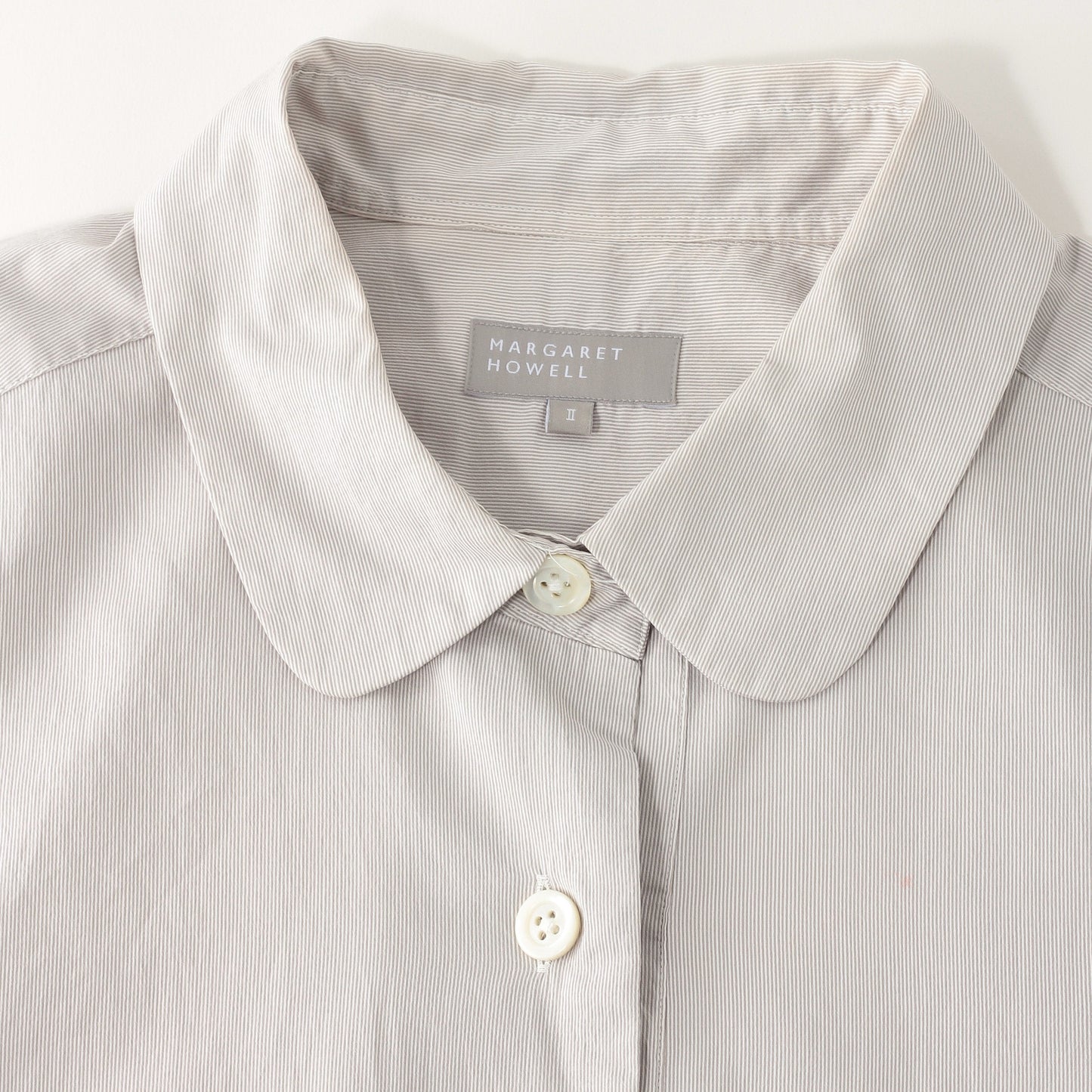 FINE STRIPE COTTON SILK SHIRT