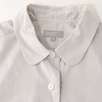 FINE STRIPE COTTON SILK SHIRT