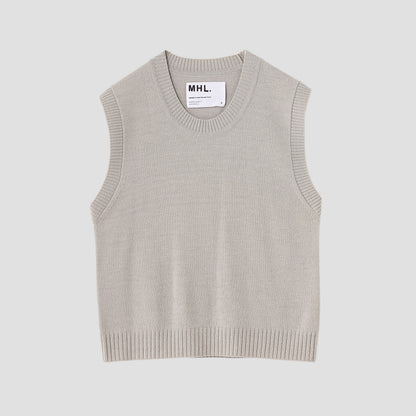 FADED COTTON WOOL KNIT