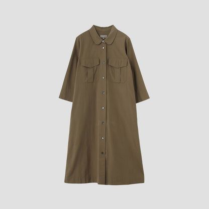 SILK COTTON POPLIN DRESS