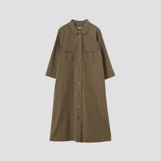 SILK COTTON POPLIN DRESS