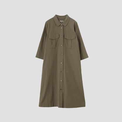 SILK COTTON POPLIN DRESS