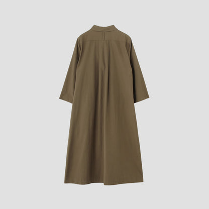 SILK COTTON POPLIN DRESS