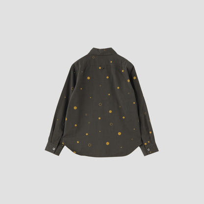 SPOT PRINT COTTON SILK SHIRT
