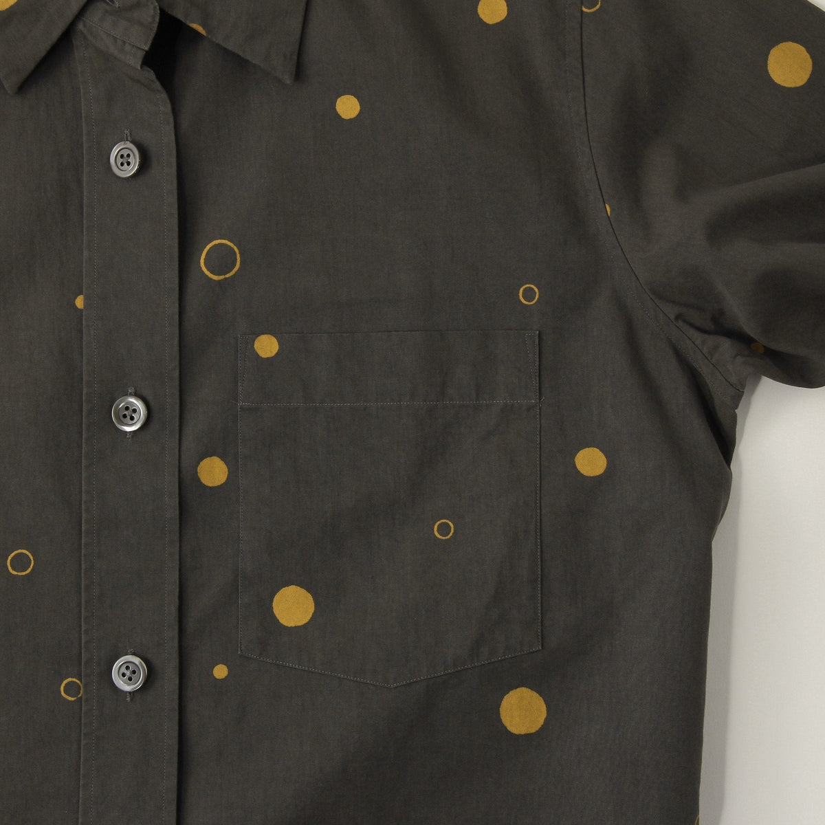 SPOT PRINT COTTON SILK SHIRT