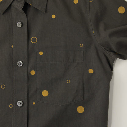 SPOT PRINT COTTON SILK SHIRT