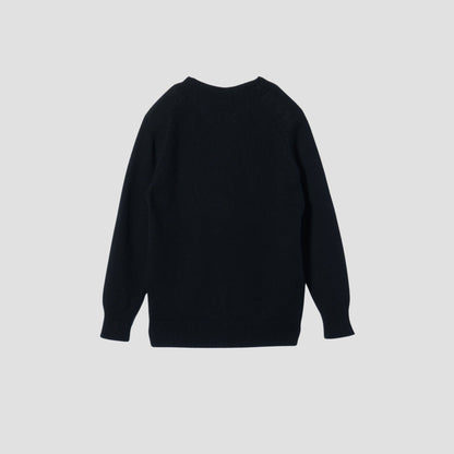 RIB COLLAR CARDIGAN KNIT