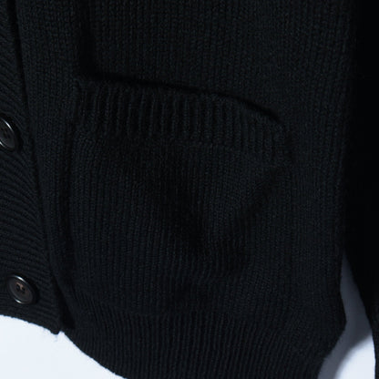 RIB COLLAR CARDIGAN KNIT