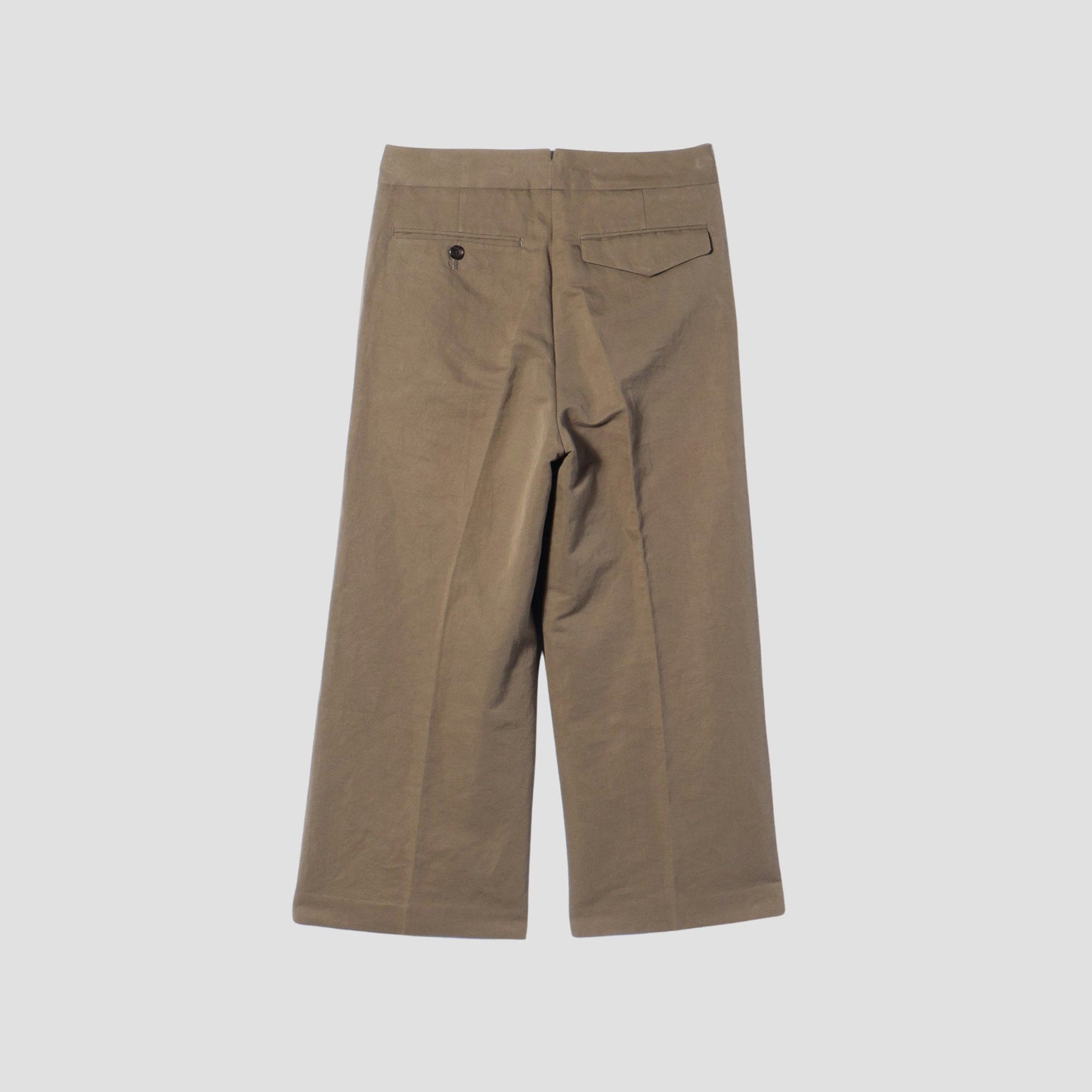 LINEN COTTON TWILL TROUSERS