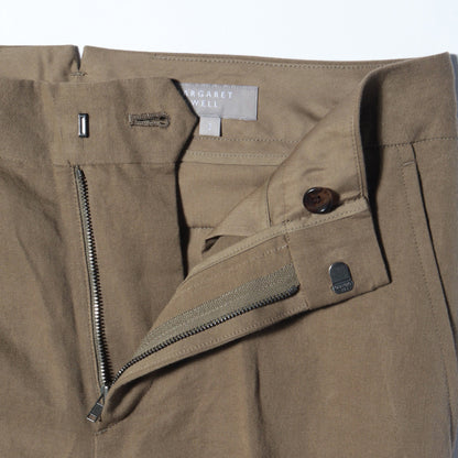 LINEN COTTON TWILL TROUSERS
