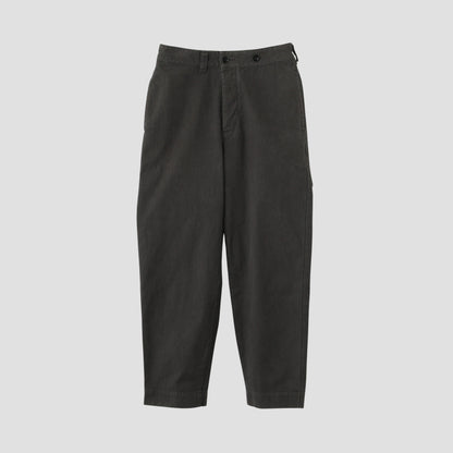 UNEVEN COTTON CANVAS TROUSERS